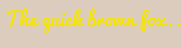 Image with Font Color F5E400 and Background Color DBCCBE